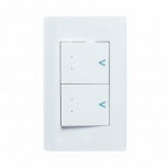 Lucek Placa con Apagador BP02-KB, 2 Interruptores, 127, 16A, Blanco