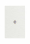 Lucek Placa de Pared BF18-B, 1 Puerto Coaxial, Blanco