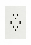 Lucek Tomacorriente BF25-B, 2 Enchufes + 2x USB-A, 110 - 250V, 15A, Blanco