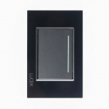 Lucek Placa con Apagador BP01-KN, 1 Interruptor, 250V, 16A, Negro Mate