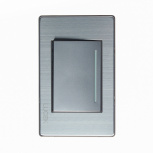 Lucek Placa con Apagador BP01-M/P, 250V, 16A, Acero Inoxidable