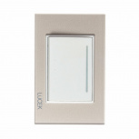 Lucek Placa con Apagador para Escalera BP01/3-CDM, 1 Interruptor, 250V, 16A, Dorado/Marfil