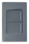 Lucek Placa con Apagador BP02/3-M/A, 2 Interruptores, 127 - 250V, 16A, Gris