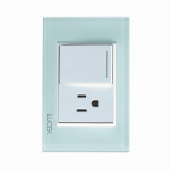 Lucek Tomacorriente BP07-CCB, 1 Enchufes, 250V, 16A, Blanco
