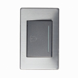 Lucek Placa con Botón de Timbre BP11-M/A, 3 Módulos, Plata