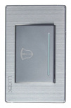 Lucek Placa con Botón de Timbre BP11-M/P, 3 Módulos, Plata