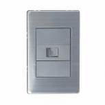 Lucek Placa de Pared BP12-M/A, RJ-45, 1 Puerto, Acero