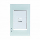 Lucek Placa de Pared BP17-CCB, RJ-11, 1 Puerto, Cristal Blanco