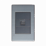 Lucek Placa para Pared BP17-M/A, 1 Puerto, 1 Pieza, Plata