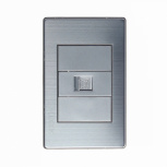 Lucek Placa para Pared BP17-M/P, 1 Puerto, 1 Pieza, Plata