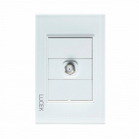 Lucek Placa de Pared BP18-CBB, Coaxial, 1 Puerto, Cristal Blanco