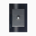 Lucek Placa de Pared BP18-CNN, Coaxial, 1 Puerto, Cristal Negro