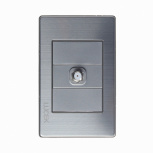 Lucek Placa para Pared BP18-M/P, 1 Puerto, 1 Pieza, Plata