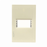 Lucek Placa de Pared PP010-KH, 1 Puerto, Hueso
