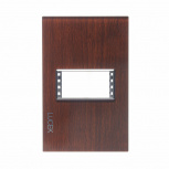 Lucek Placa de Pared PP010-KMN, 1 Puerto, Nuez