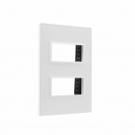 Lucek Placa de Pared PP020-CCB, 2 Puertos, Cristal Blanco
