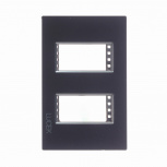 Lucek Placa de Pared PP020-KN, 2 Puertos, Negro