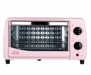 Lucky Horno Eléctrico KUKI-ROSA, 800W, 250 °C máx, Rosa