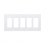 Lutron Placa de Pared 5 Puertos CW5-WH, Blanco