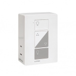 Lutron Adaptador de Pared con Atenuador Inteligente PD3PCLWH, Gris/Blanco