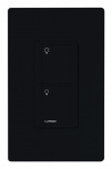 Lutron Interruptor de Luz Inteligente con Atenuador PD5WSDVBL, Inalámbrico, 2 Botones, Negro