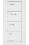 Lutron Control Inalámbrico PJ24BGWHP01, 4 Botones, RF, Blanco
