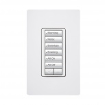 Lutron Teclado Inteligente Híbrido RRD-W6BRL-WH, Alámbrico, Blanco