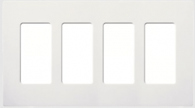 Lutron Tapa para Pared SC-4-SW, 4 Puertos, 1 Pieza, Blanco