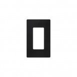 Lutron Placa para Pared, 1 Puerto, Negro