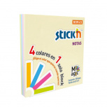 MAE Notas Adhesiva de 76.2 mm x 76.2 mm, 12 Blocks de 100 Hojas, 4 Colores Pastel