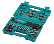 Makita Destornillador Reversible DF001DW, Inalámbrico, 1/4", 3.6V, Aqua - Incluye 81 Puntas