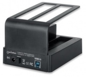 Manhattan QuickDock Duo para Disco Duro, 2.5/3.5'', SATA II, USB 3.0, Negro
