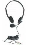 Manhattan Audífonos con Micrófono 164429, Alámbrico, Negro/Plata