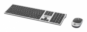 Teclado Manhattan 180788, Inalámbrico, RF Inalámbrico, Negro, Inglés 
