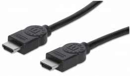 Manhattan Cable HDMI de Alta Velocidad, HDMI Macho - HDMI Macho, 4K, 30Hz, 3D, 3 Metros, Negro