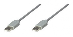 Manhattan Cable USB-A Macho - USB-A Macho, 1.8 Metros