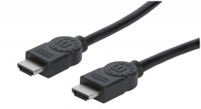 Manhattan Cable HDMI de Alta Velocidad con Canal Ethernet, HDMI Macho - HDMI Macho, 4K, 30Hz, 2 Metros, Negro