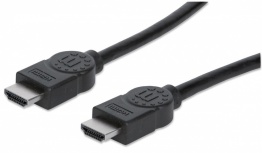 Manhattan Cable HDMI de Alta Velocidad con Canal Ethernet, HDMI Macho - HMDI Macho, 10 Metros, Negro