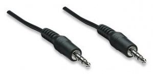 Manhattan Cable Audio Estéreo, 3.5mm - 3.5mm, 1.8 Metros, Negro