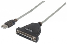 Manhattan Convertidor de USB a Paralelo para Impresora, USB A a DB25, 1.8 Metros