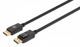 Manhattan Cable DisplayPort 1.4 Macho - DisplayPort Macho, 8K, 60Hz, 2 Metros, Negro