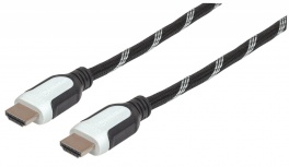Manhattan Cable HDMI Macho - HDMI Macho, 4K, 60Hz, 3 Metros, Negro/Blanco