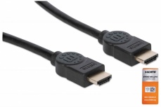 Manhattan Cable Certificado Premium HDMI 2.0 Macho - HDMI 2.0 Macho, 4K, 60Hz, 1.8 Metros, Negro