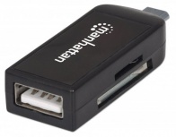 Manhattan Adaptador Micro USB con Lector de Tarjetas OTG imPORT Link 24 en 1, USB 2.0