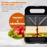 Compra MasterChef Sandwichera MK-SM-2FS, Bocadillos, Gris, MK-SM