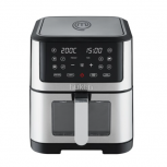 MasterChef Freidora de Aire MKAF8WT, 8 Litros, 1500W, 200 °C, Plata/Negro