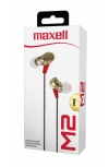 Maxell Audífonos Intrauriculares con Micrófono EB-PRO M2, Alámbrico, 3.5mm, Dorado/Rojo - Imagen adicional 1