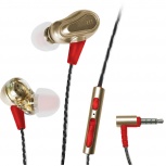 Maxell Audífonos Intrauriculares con Micrófono EB-PRO M2, Alámbrico, 3.5mm, Dorado/Rojo - Imagen adicional 2