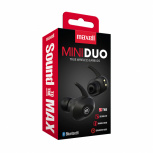 Maxell Audífonos Intrauriculares con Micrófono Miniduo, Inalámbrico, Bluetooth, Negro - Imagen adicional 1