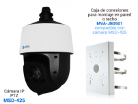 Meriva Technology Kit Cámara IP Domo IR para Exteriores MSD-425, 2560 x 1440 Píxeles, Día/Noche  ― incluye Brazo para Montaje